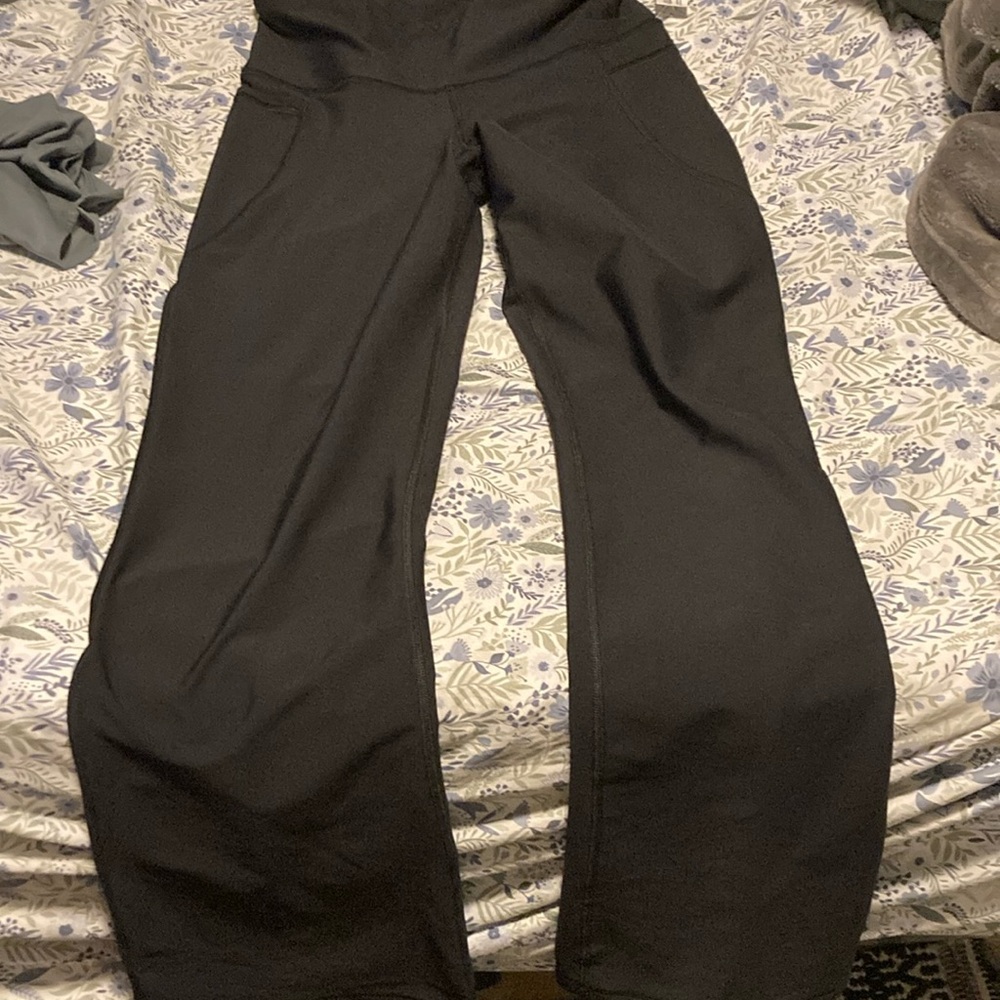 Both Jogging pants or yoga pants . Size Large , but cut narrow, more a Med